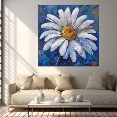 Daisy Flower Oil Painting